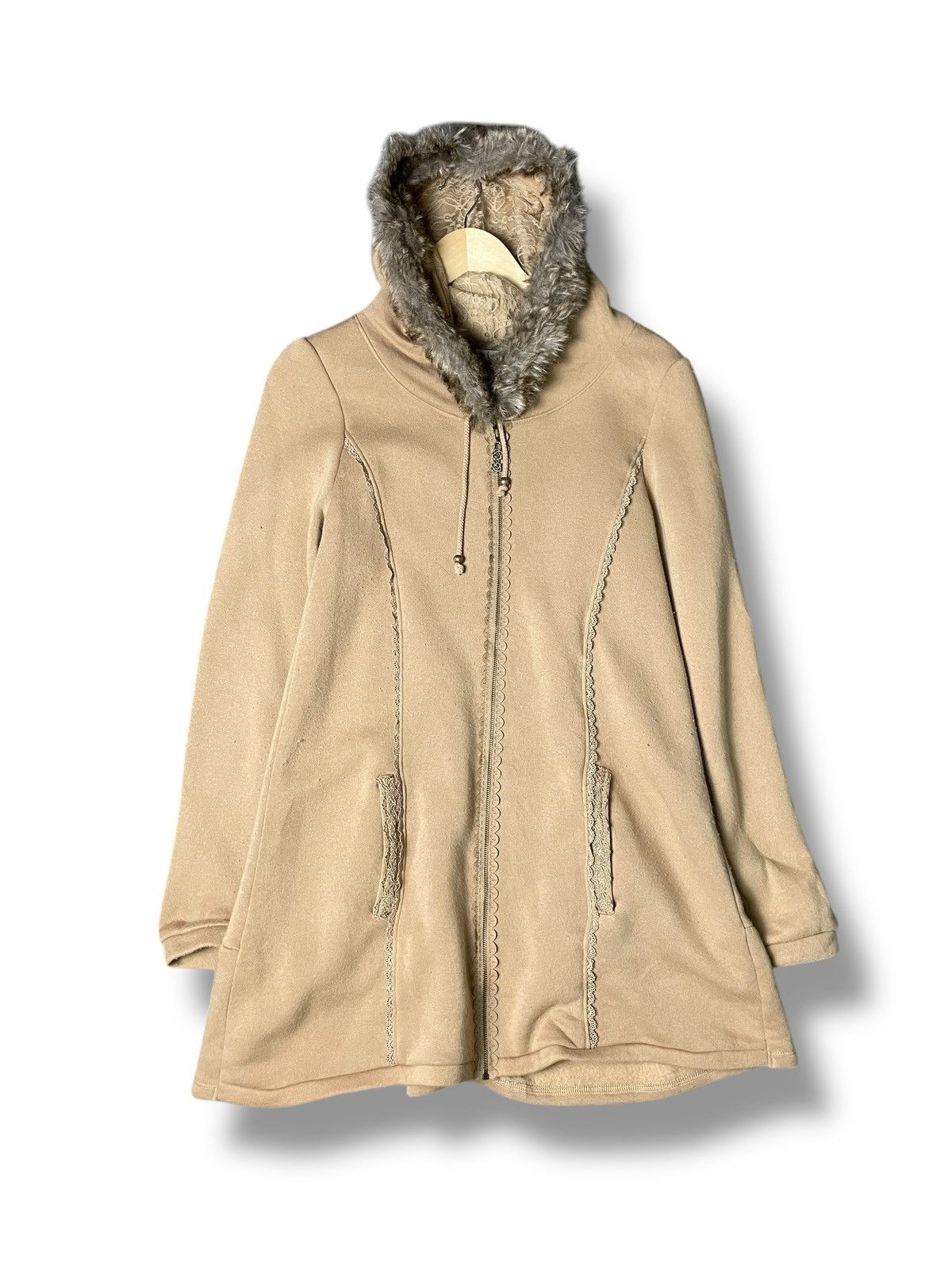 Vintage Axes Femme Brand Coquette Hooded Coat (61) Size XXS / US 00 / IT 34 - 1 Thumbnail