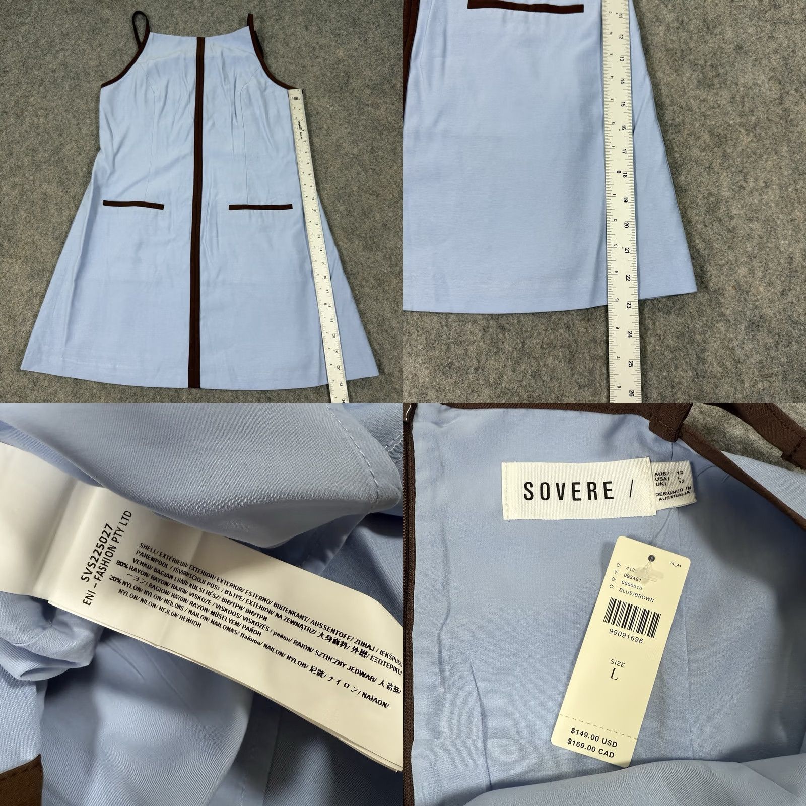 Anthropologie Anthropologie Sovere Sleeveless Shift Refine Mini Dress Women's Large Blue Size L / US 10 / IT 46 - 9 Thumbnail
