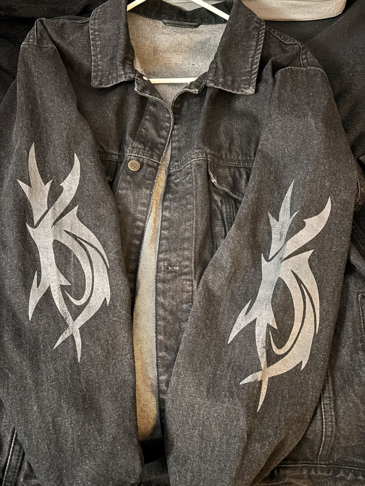Kim Krueger Kim Krueger Black Denim Jacket (VERY RARE & LIMITED) Size US L / EU 52-54 / 3 - 2 Thumbnail