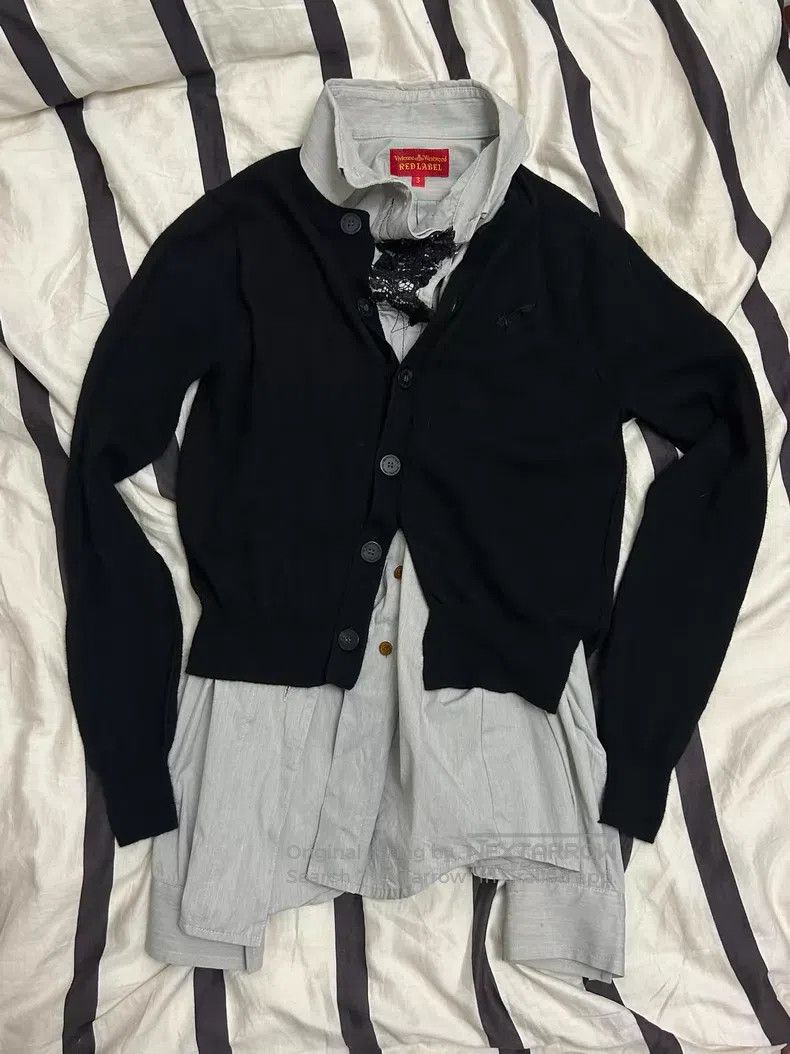 Vivienne Westwood Vivienne Westwood Black Hole Knit Open Cardigan Size XS / US 0-2 / IT 36-38 - 1 Thumbnail