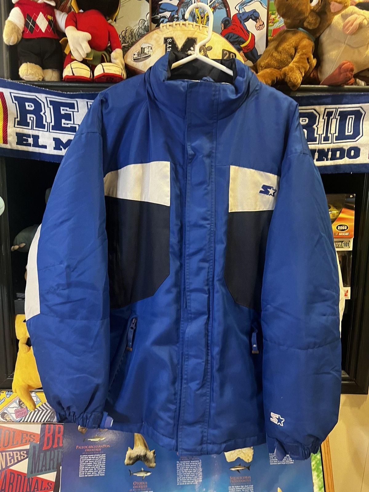 Starter × Vintage Like New Vintage Starter Down Filled Puffer Winter Jacket Size US L / EU 52-54 / 3 - 1 Thumbnail