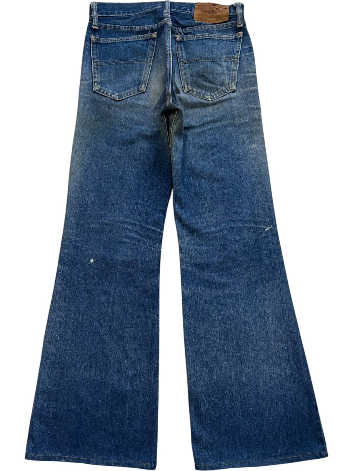 Japanese Brand × Jean Vintage Japanese Brand Mud Wash Painted Flare Jeans Size 27" / US 4 / IT 40 - 2 Thumbnail