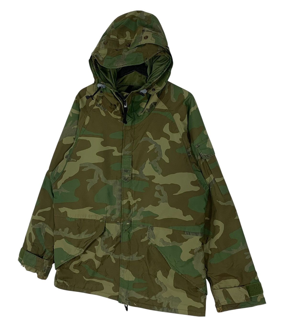 Vintage Military Camouflage Distressed Cold Wether Parka Jacket Size US L / EU 52-54 / 3 - 4 Thumbnail