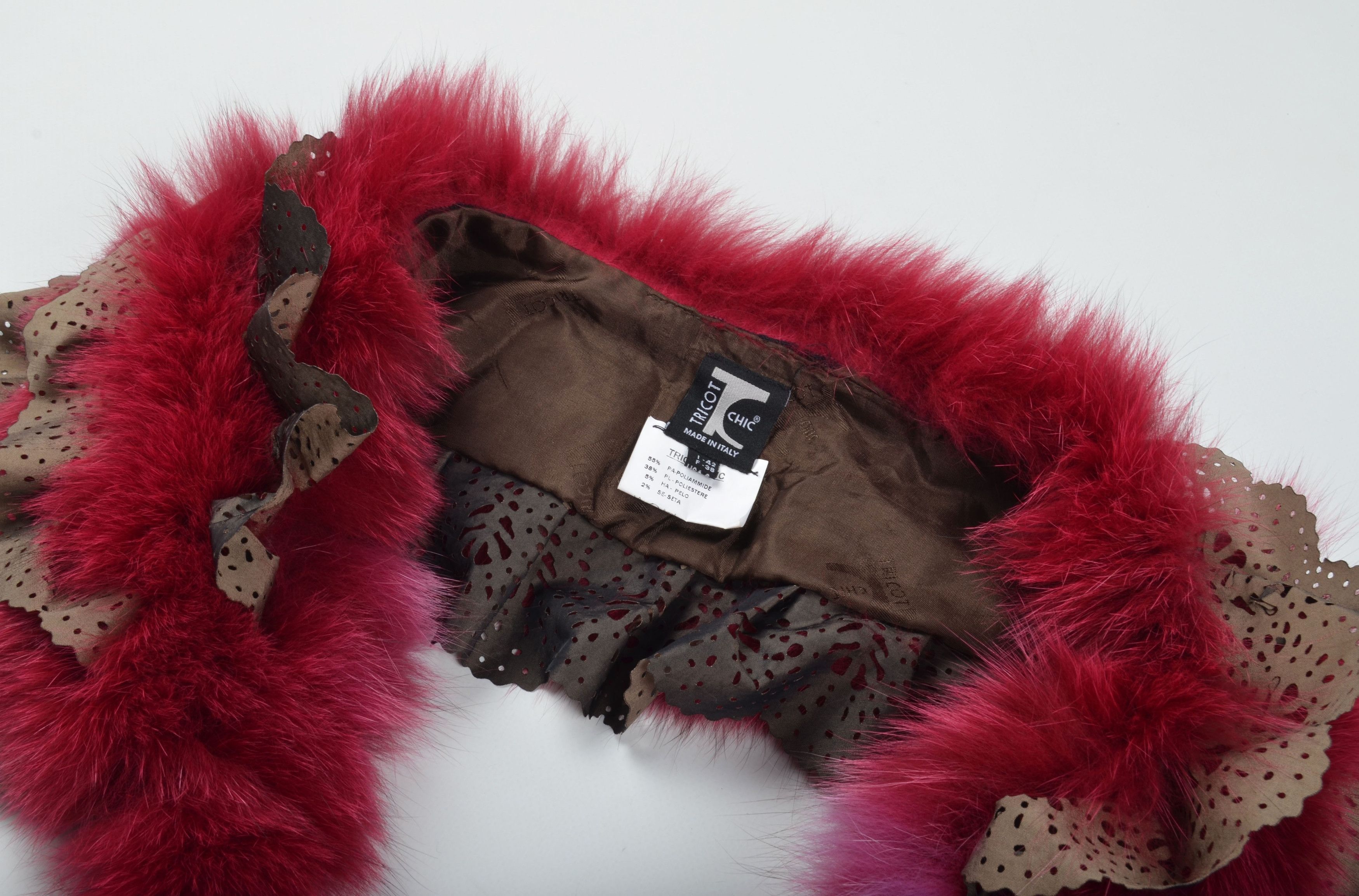 Vintage Tricot Chic Y2K Gothic Lolita Faux Fur Ruffle Collar Scarf Size ONE SIZE - 4 Thumbnail