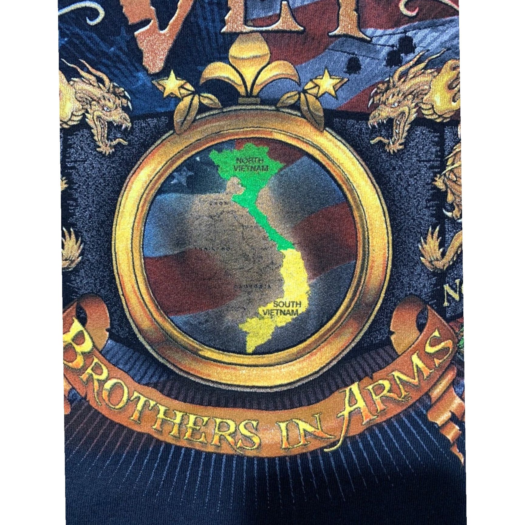 Gildan VINTAGE Vietnam Vet Small Black Gildan Short Sleeve Tshirt Mens S 100% Cotton People Shirt Size US S / EU 44-46 / 1 - 7 Thumbnail