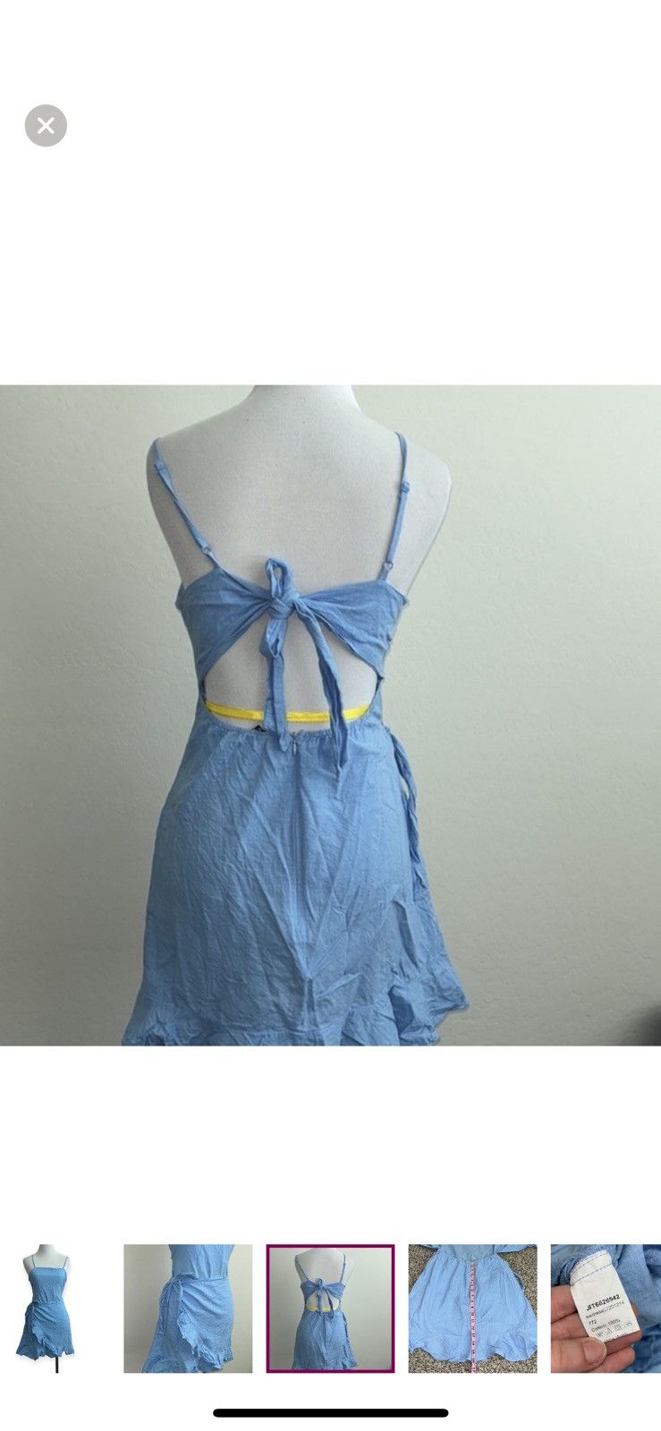 Shein Shein medium blue wrap front dress Size M / US 6-8 / IT 42-44 - 3 Thumbnail