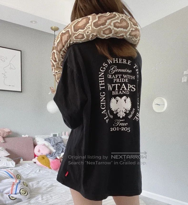 Wtaps Wtaps Double Eagle Black Gold Logo Long Sleeve T-Shirt Size US M / EU 48-50 / 2 - 2 Thumbnail
