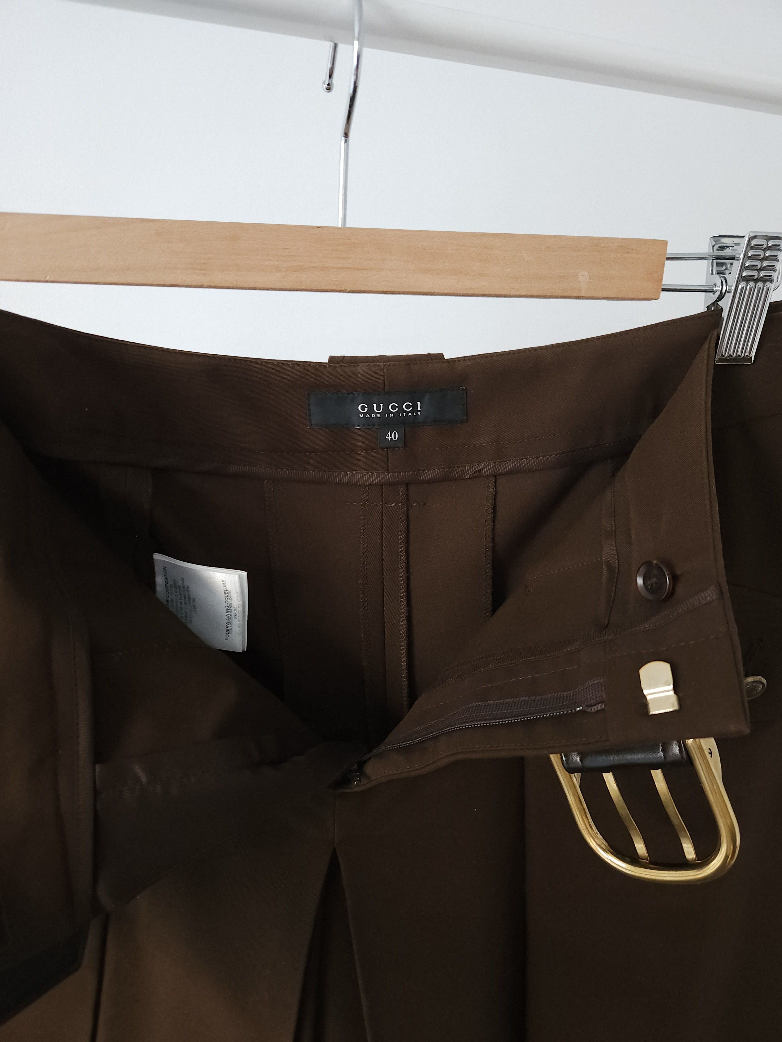 Gucci SS2008 Gucci belted pleated high waisted wide leg shorts Size 27" / US 4 / IT 40 - 15 Thumbnail