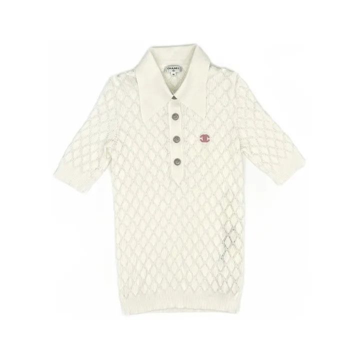 Chanel Chanel Logo Embroidered Short Sleeve Polo Size S / US 4 / IT 40 - 2 Thumbnail