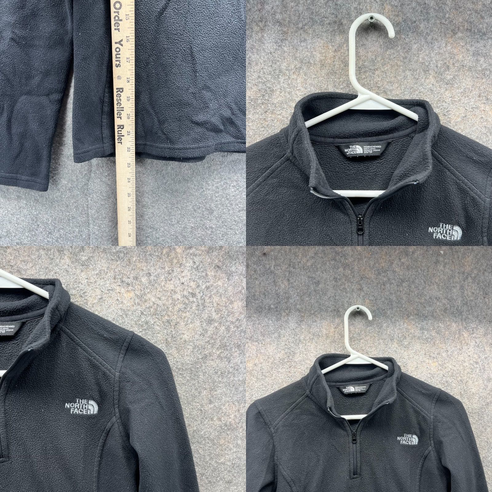 The North Face The North Face Womens Black Quarter Zip Fleece Glacier Polartec Denali - Extra Small Jacket Size XS / US 0-2 / IT 36-38 - 8 Thumbnail
