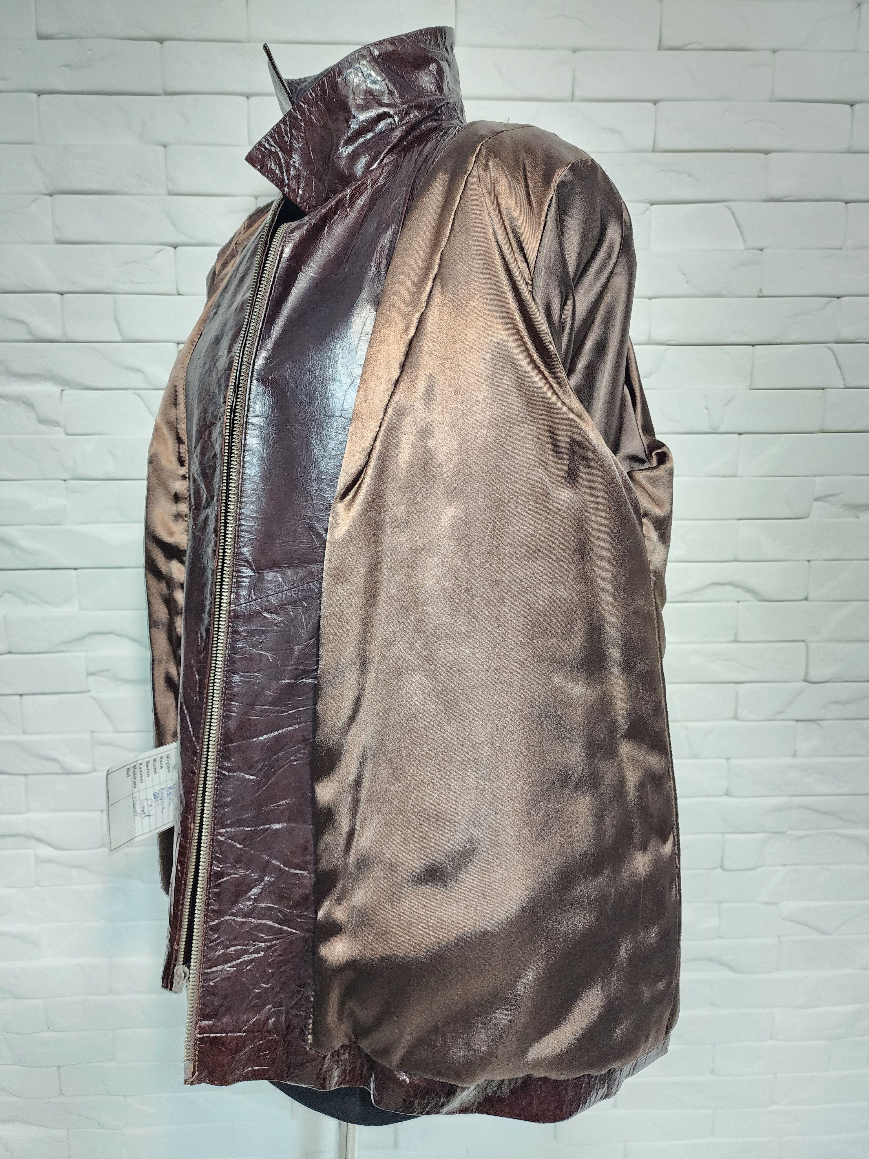 Genuine Leather Brown Leather Jacket: Women's Coat Size 3XL / US 20-22 - 10 Thumbnail