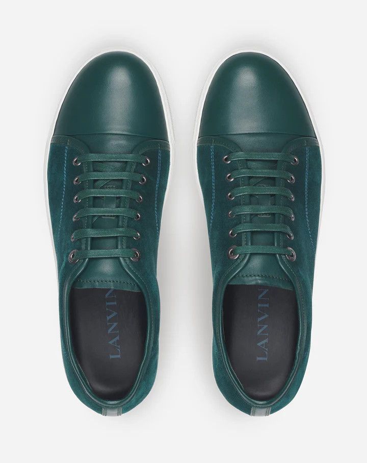Lanvin o1w1db11124 Leather And Suede Sneakers in Dark Green Size US 9 / EU 42 - 6 Thumbnail