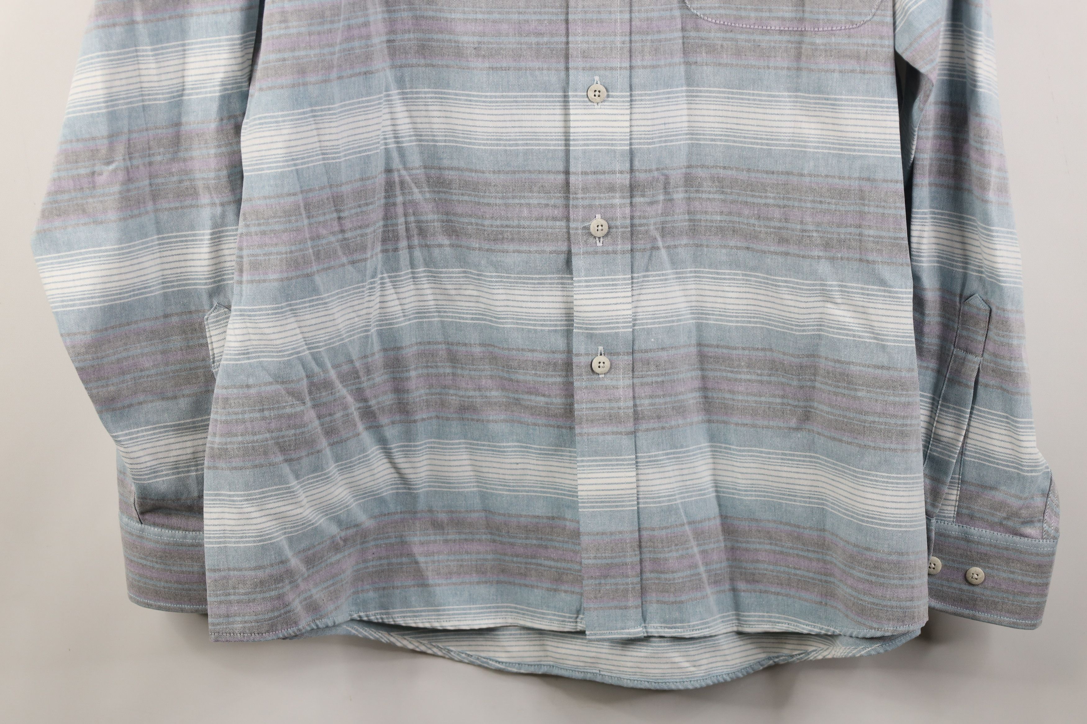 Vintage Vintage 90s Streetwear Heavy Cotton Oxford Button Down Shirt Size US L / EU 52-54 / 3 - 3 Thumbnail