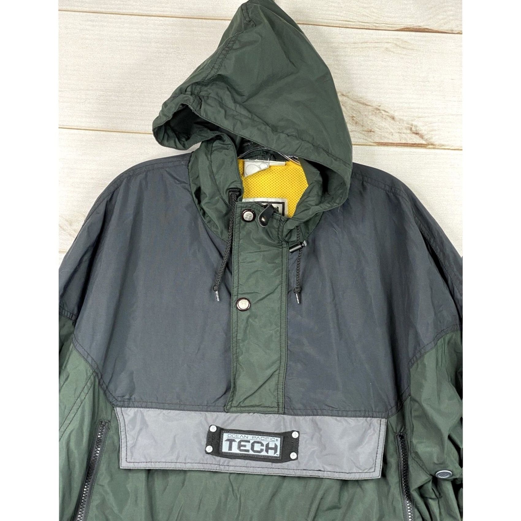 Ocean Pacific Vtg Ocean Pacific Hooded Jacket Mens L Surf Snowboard Ski Shell Zip Crew Neck Nylon Softshell Green 90s Sports Mens Size US L / EU 52-54 / 3 - 2 Thumbnail