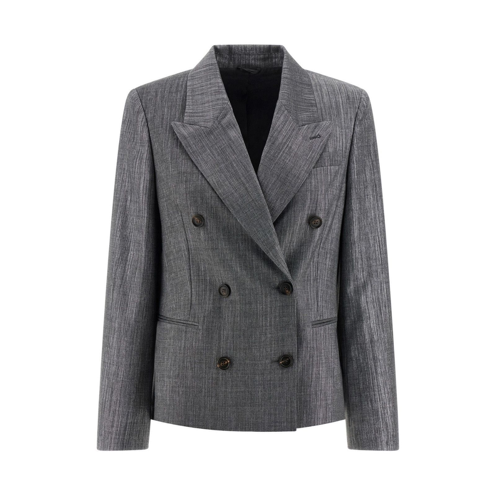 BRUNELLO CUCINELLI Silver Sparkling Blazer Jacket New & Auth