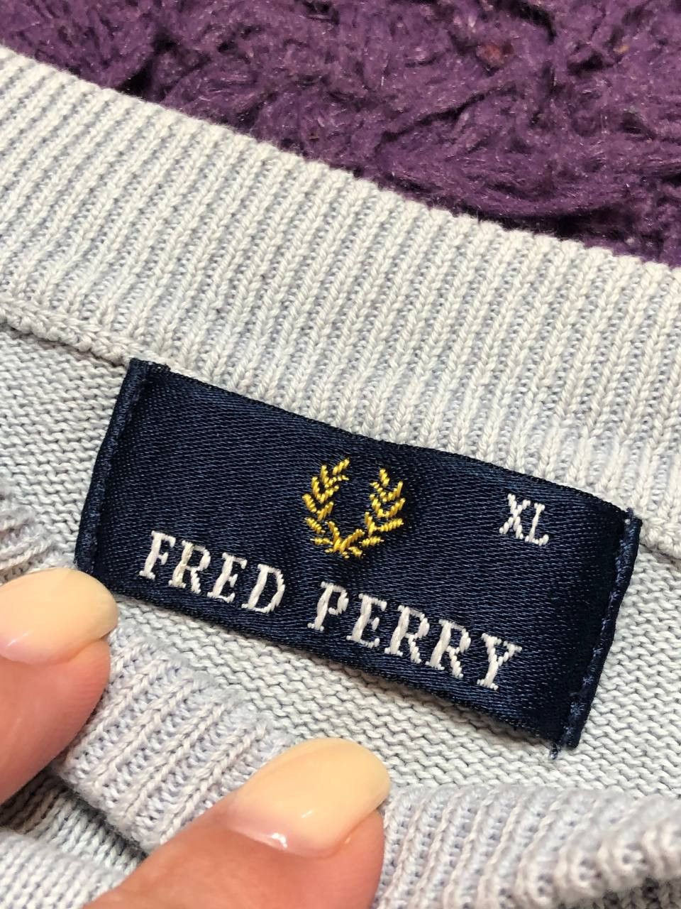Fred Perry Vintage FRED PERRY STRIPED Sweater Cotton Knitted Size US XL / EU 56 / 4 - 2 Thumbnail