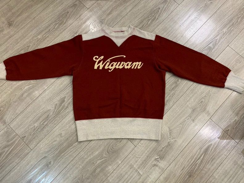 Freewheelers Indian red and white vintage wigwam fleece sw