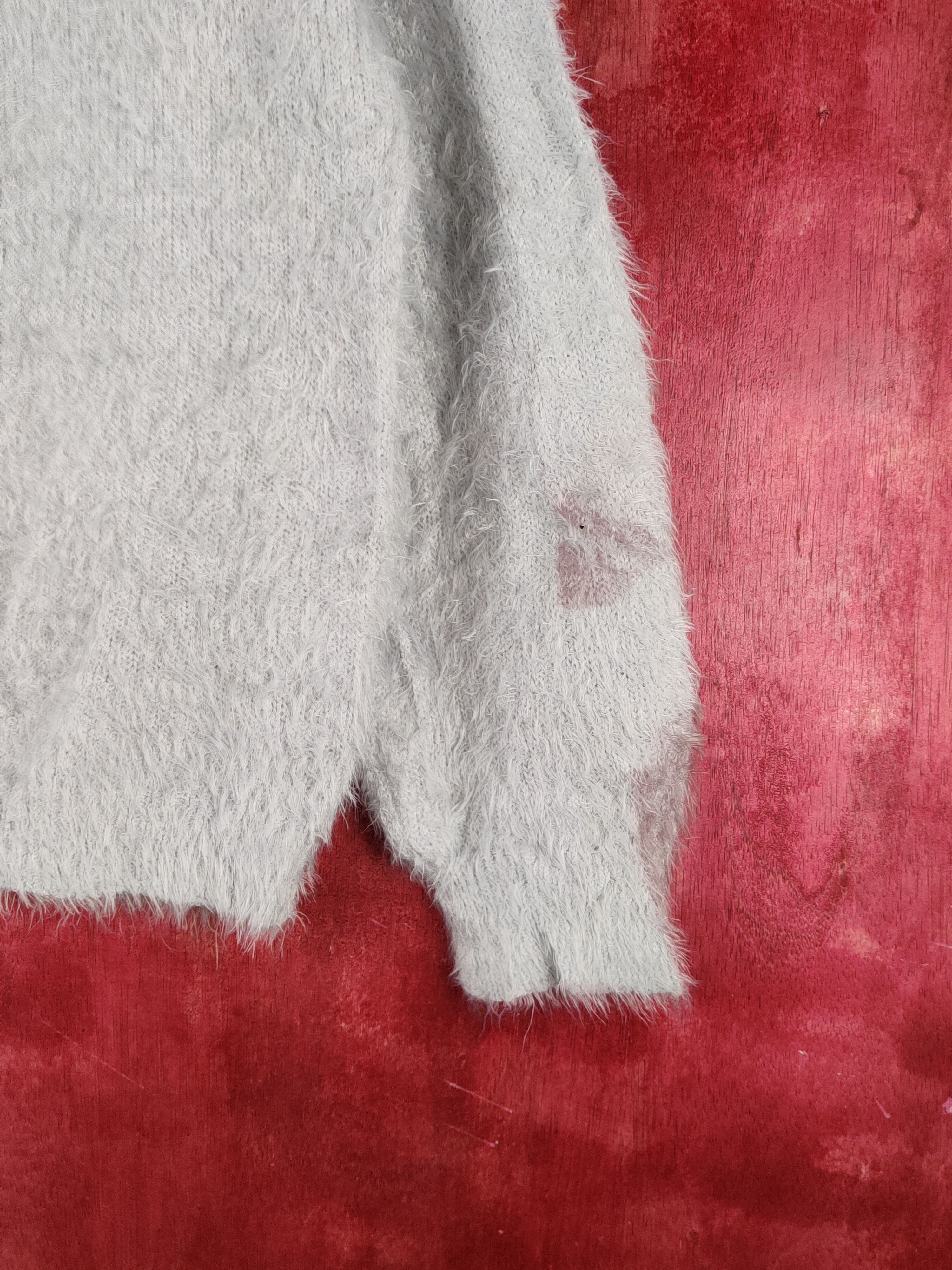 Japanese Brand × Vintage Holiday Holic Gray faded dirty Shaggy Fur Knitwear #S1965 Size M / US 6-8 / IT 42-44 - 6 Thumbnail