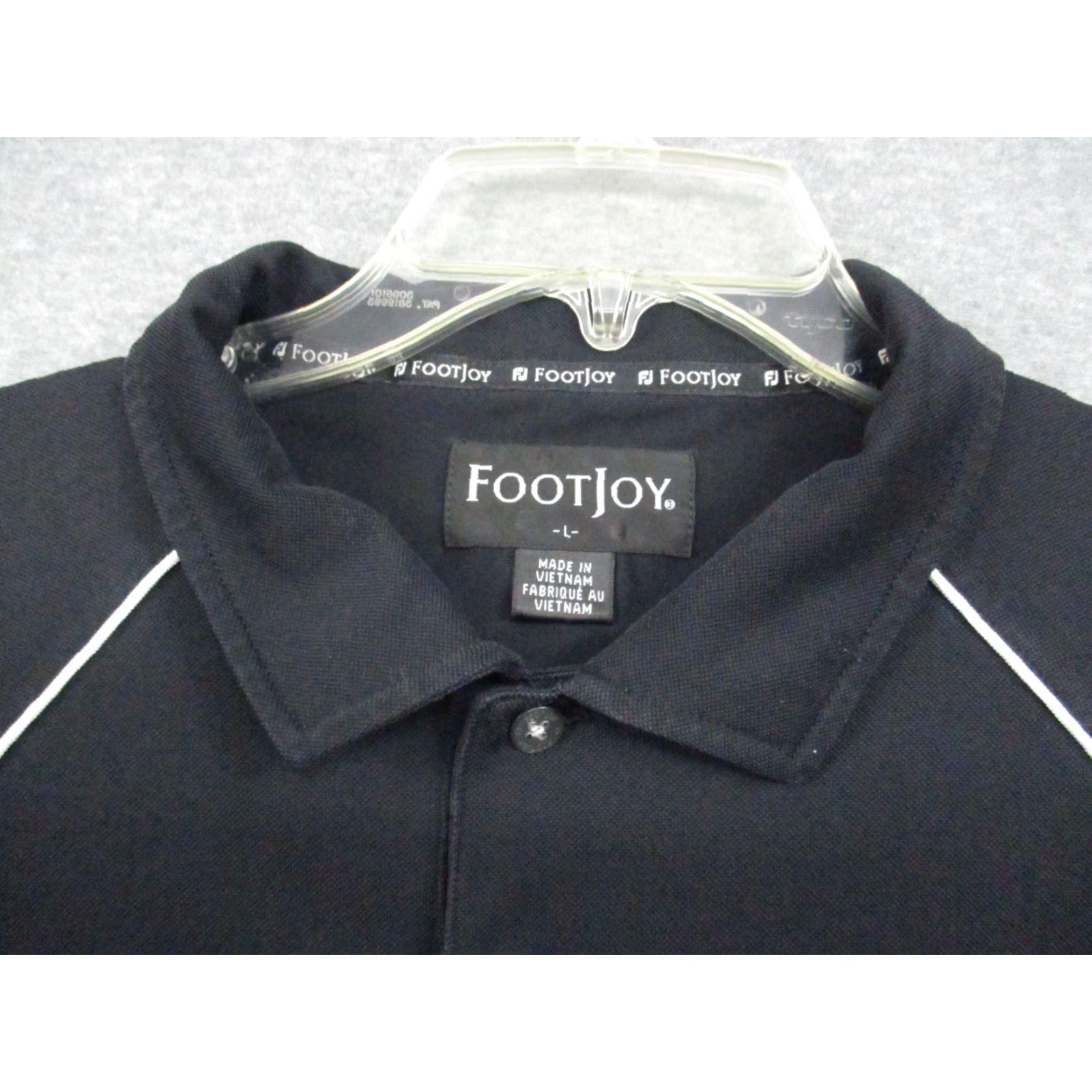 Footjoy Footjoy FJ Polo Shirt Large Men Short Sleeve Golf Black White Stripe Shirt Size US L / EU 52-54 / 3 - 2 Thumbnail