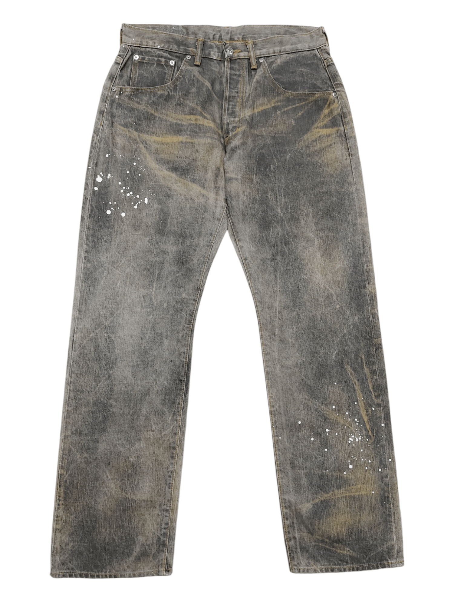 90s Swagger- Street Archive Dollar Pacth Mud Wash Jeans