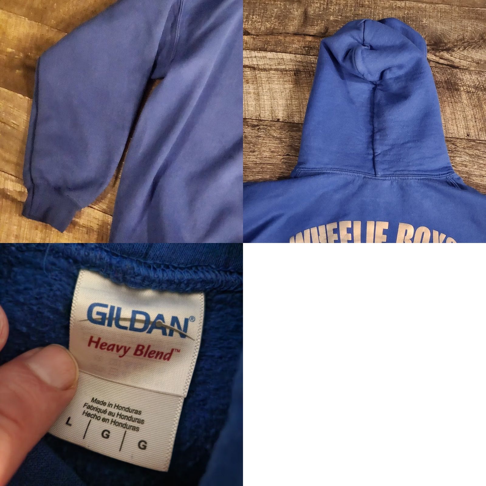 Gildan Yamaha Racing Hoodie L Blue ATV Wheelie Double Sided Mens Boys Unisex Adults Gildan Pullover Cotton Blend Hooded Shirt Size US L / EU 52-54 / 3 - 9 Thumbnail