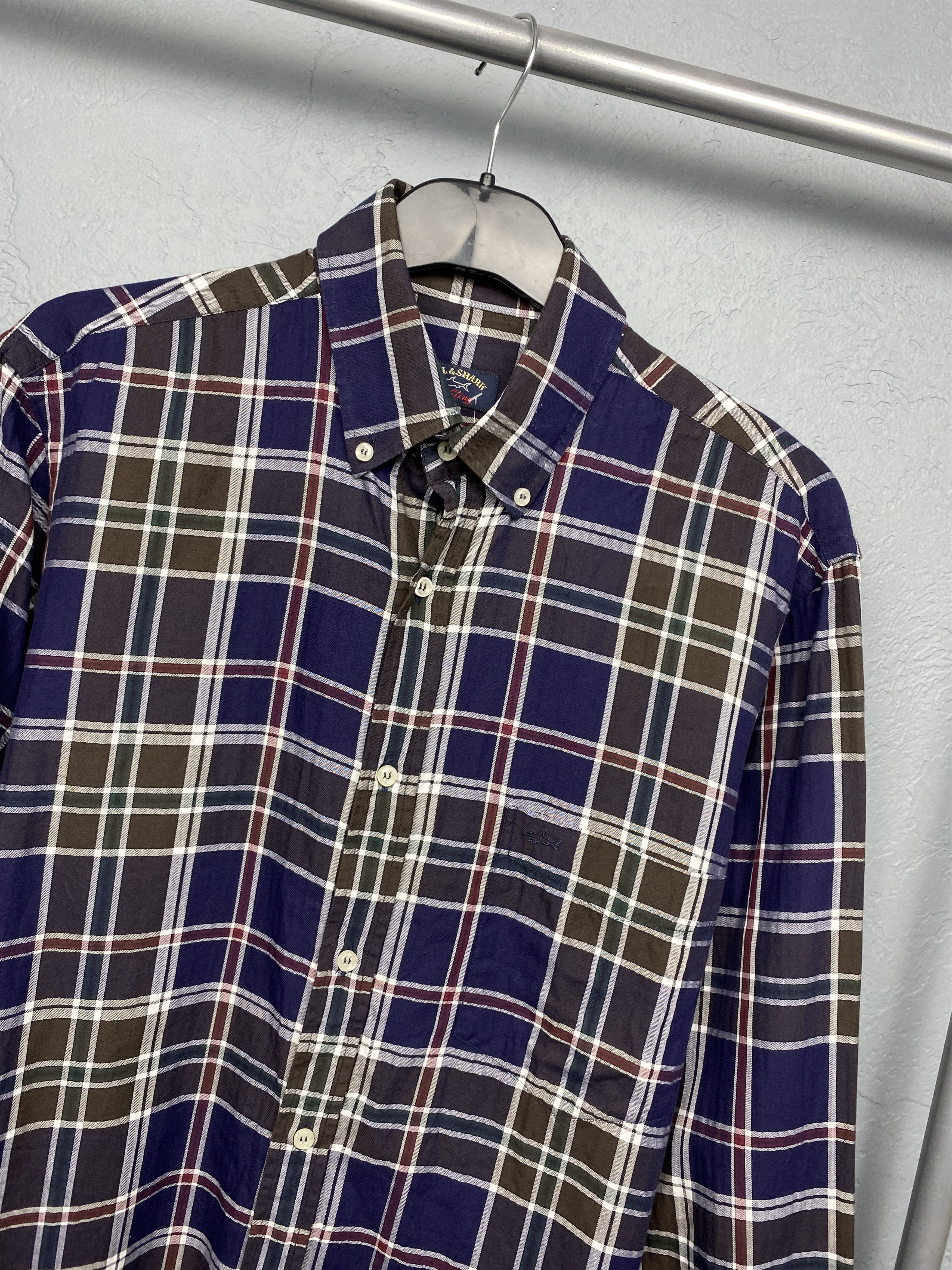 Paul & Shark Paul & Shark Mens Long Sleeve Check Shirt Size US L / EU 52-54 / 3 - 2 Thumbnail