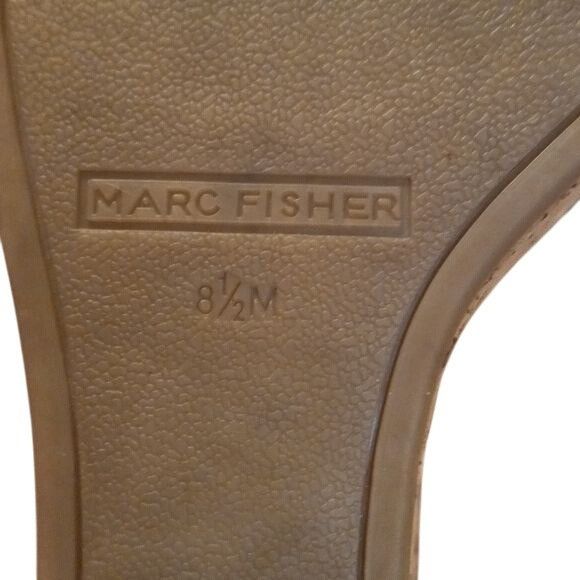 Marc Fisher Marc Fisher 8.5M Black Leather Wedge Sandals Cork Heel Studd Size US 8.5 / IT 38.5 - 9 Thumbnail