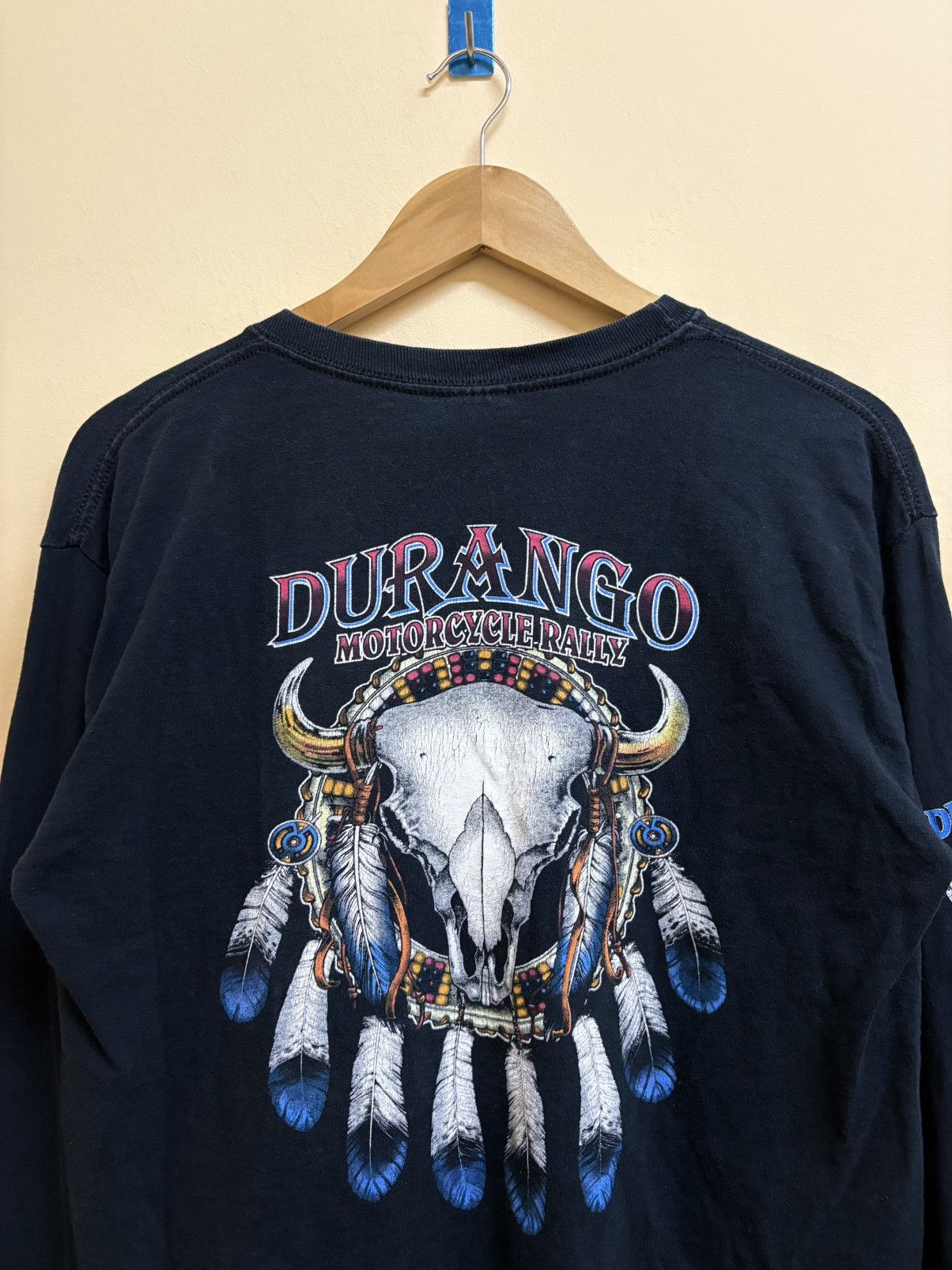Vintage Vintage Durango Motorcycle Rally Sleeve Printed Longsleeve Size US M / EU 48-50 / 2 - 3 Thumbnail