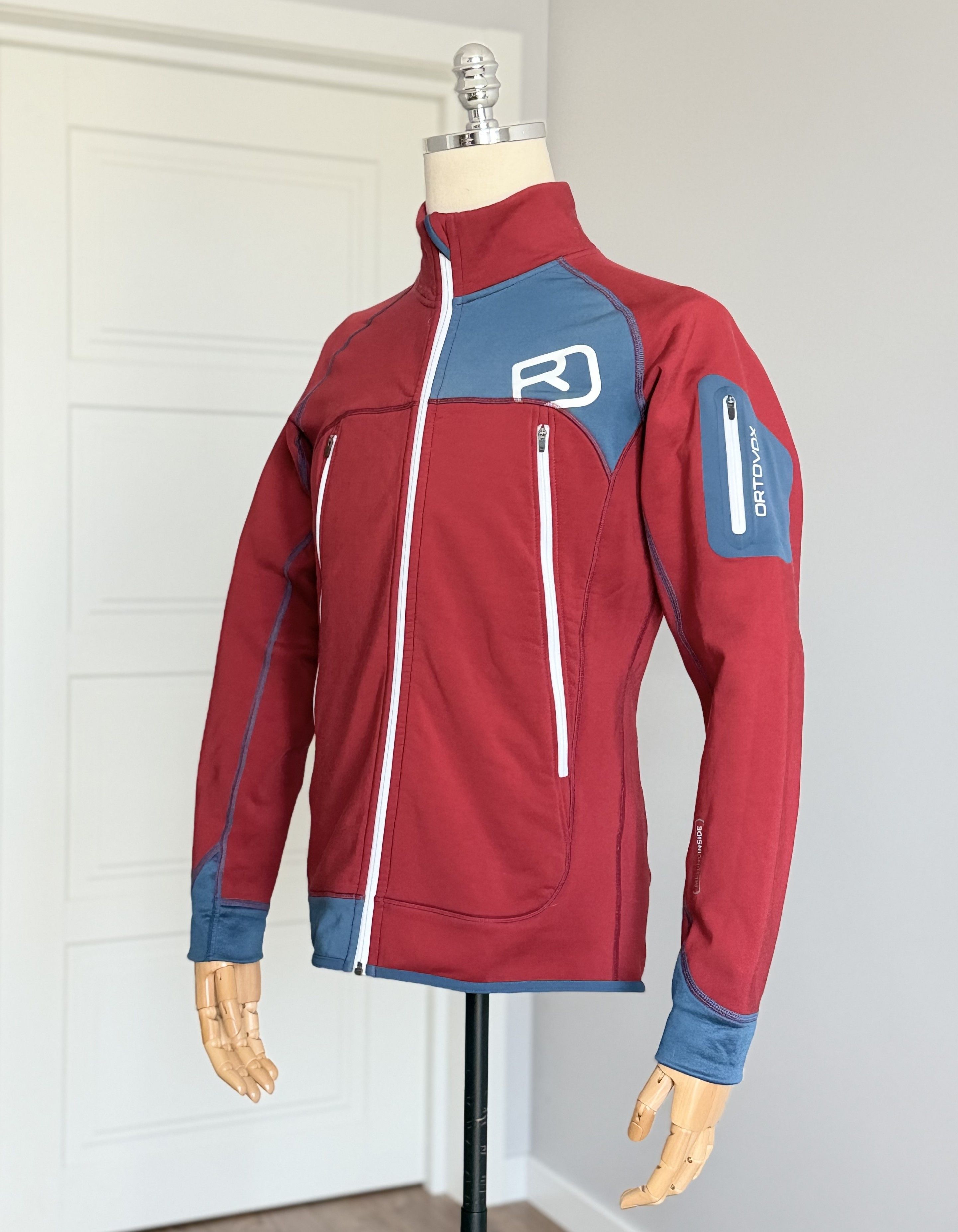 ORTOVOX Fleece Plus Jacket Rosso Dark Blood Size M Outdoor