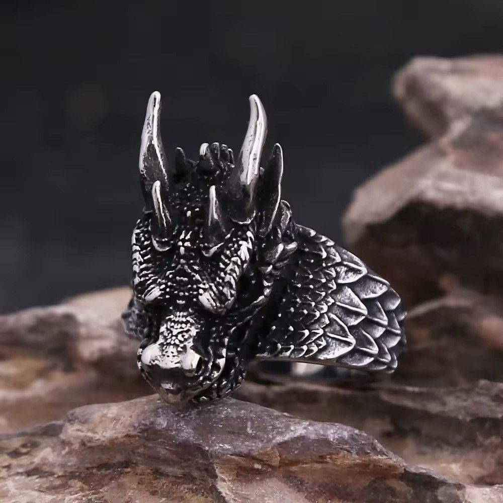 Jewelry × Vintage Vintage Goth Dragon Ring Size ONE SIZE - 4 Thumbnail