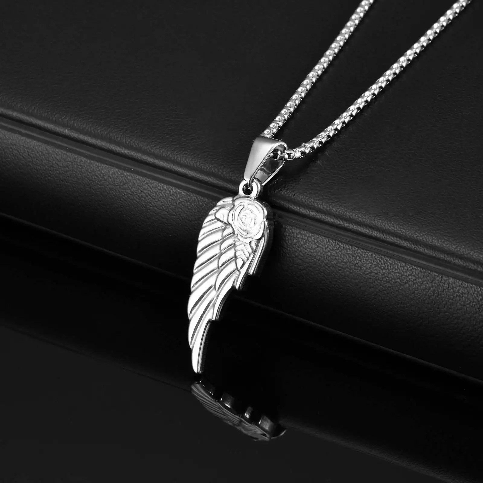 Jewelry Rose Wing Pendant Necklace Size ONE SIZE - 5 Thumbnail