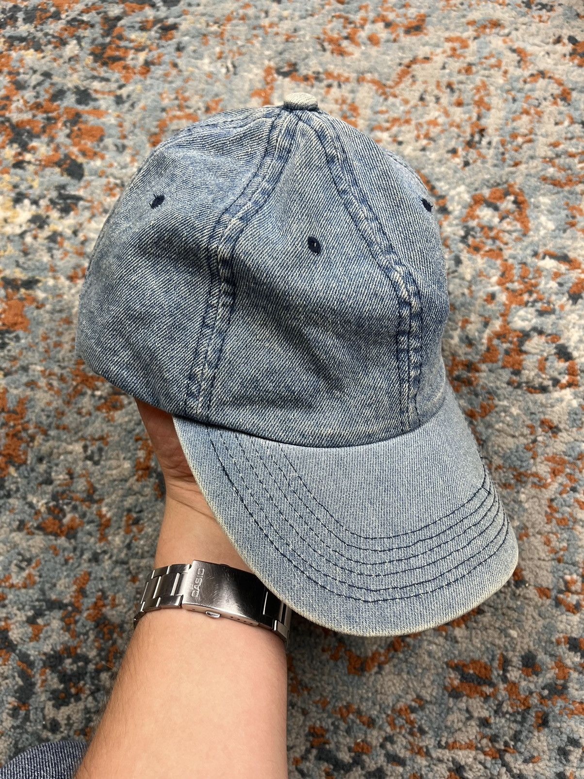 Vintage Vintage 90s Distressed Denim washed faded jeans hat Size ONE SIZE - 1 Thumbnail