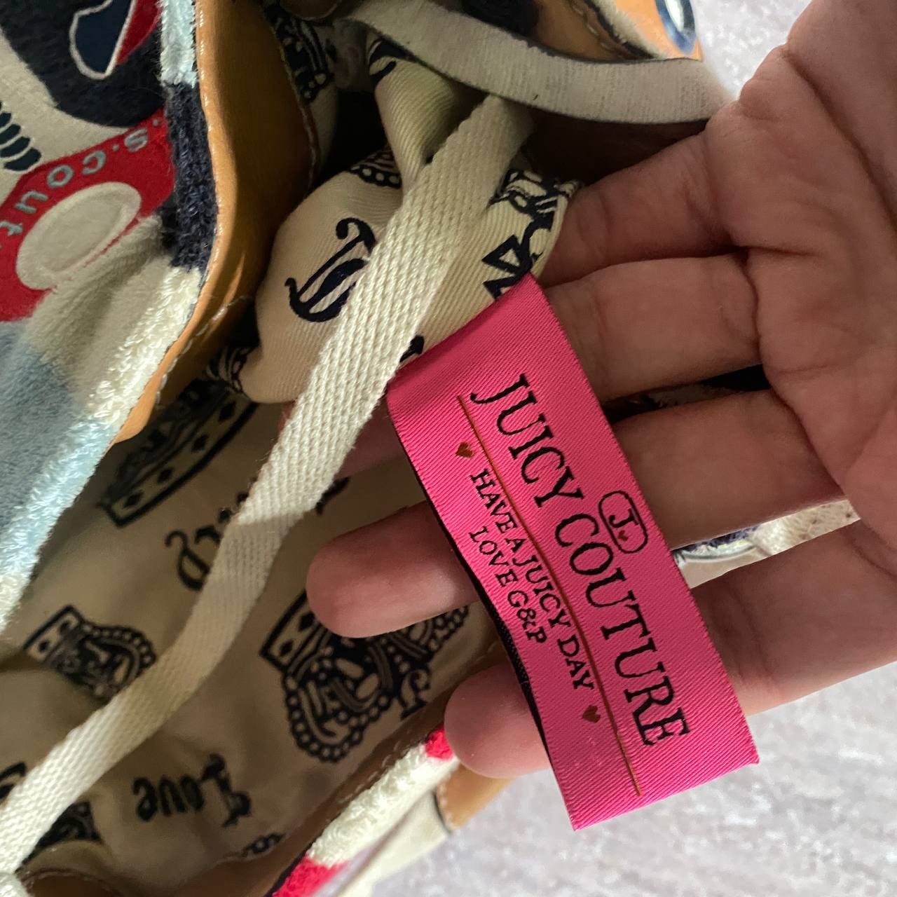 Juicy Couture VINTAGE Y2K JUICY COUTURE VERY RARE AMAZING CUTE VELVET BAG Size ONE SIZE - 7 Thumbnail