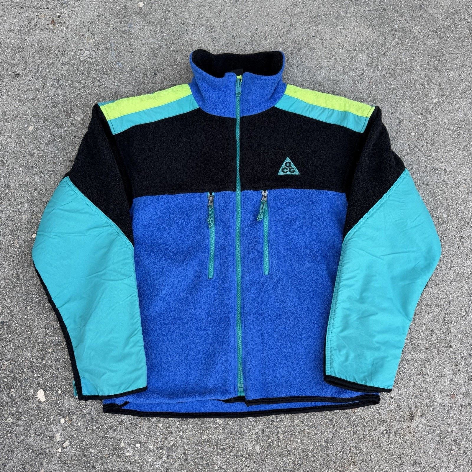 Nike × Nike ACG × Vintage Vintage 90s Nike ACG Makalu Fleece Zip Up Jacket Size US M / EU 48-50 / 2 - 1 Thumbnail