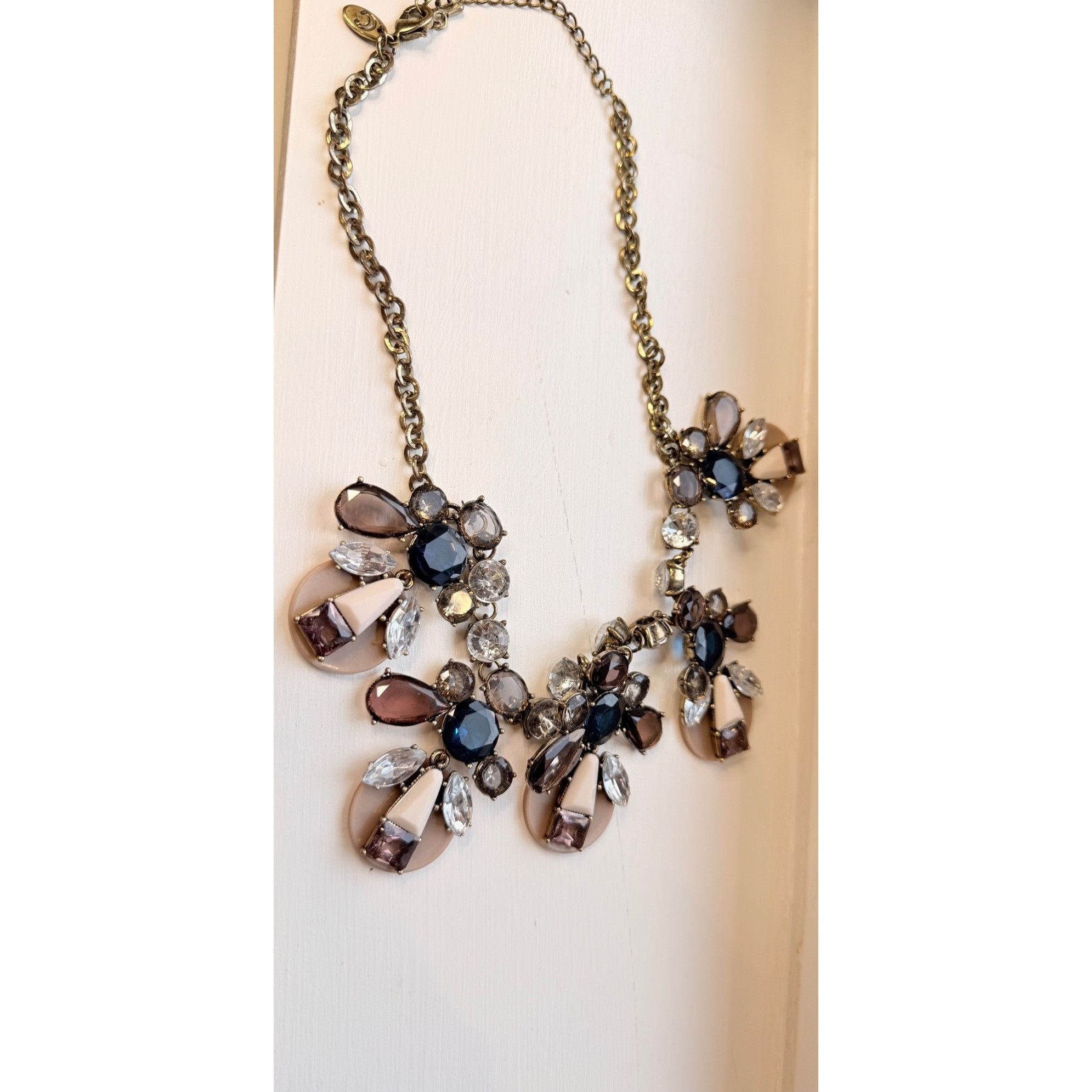 J.Crew J Crew Statement Necklace With Multicolor Gemstones & Gold-T Size ONE SIZE - 1 Thumbnail