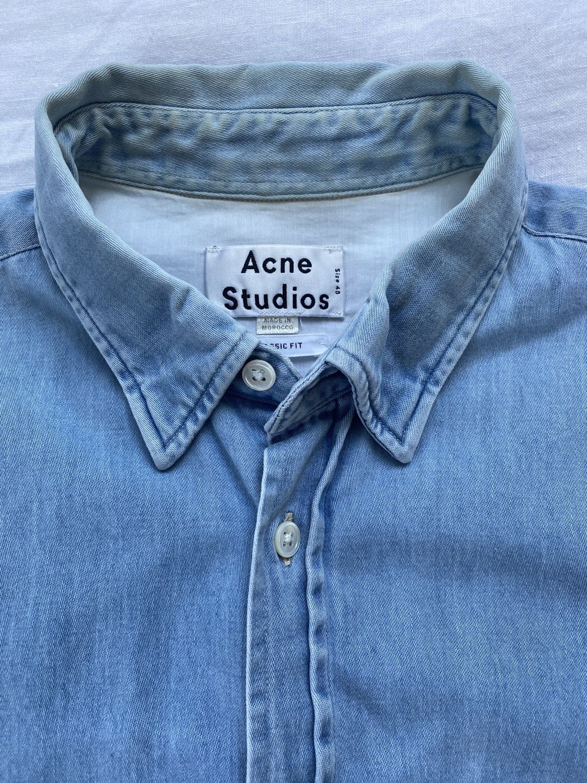 Acne Studios Acne Studios Isherwood Denim Shirt - SS L.NYG.23 Edition Size US M / EU 48-50 / 2 - 2 Thumbnail