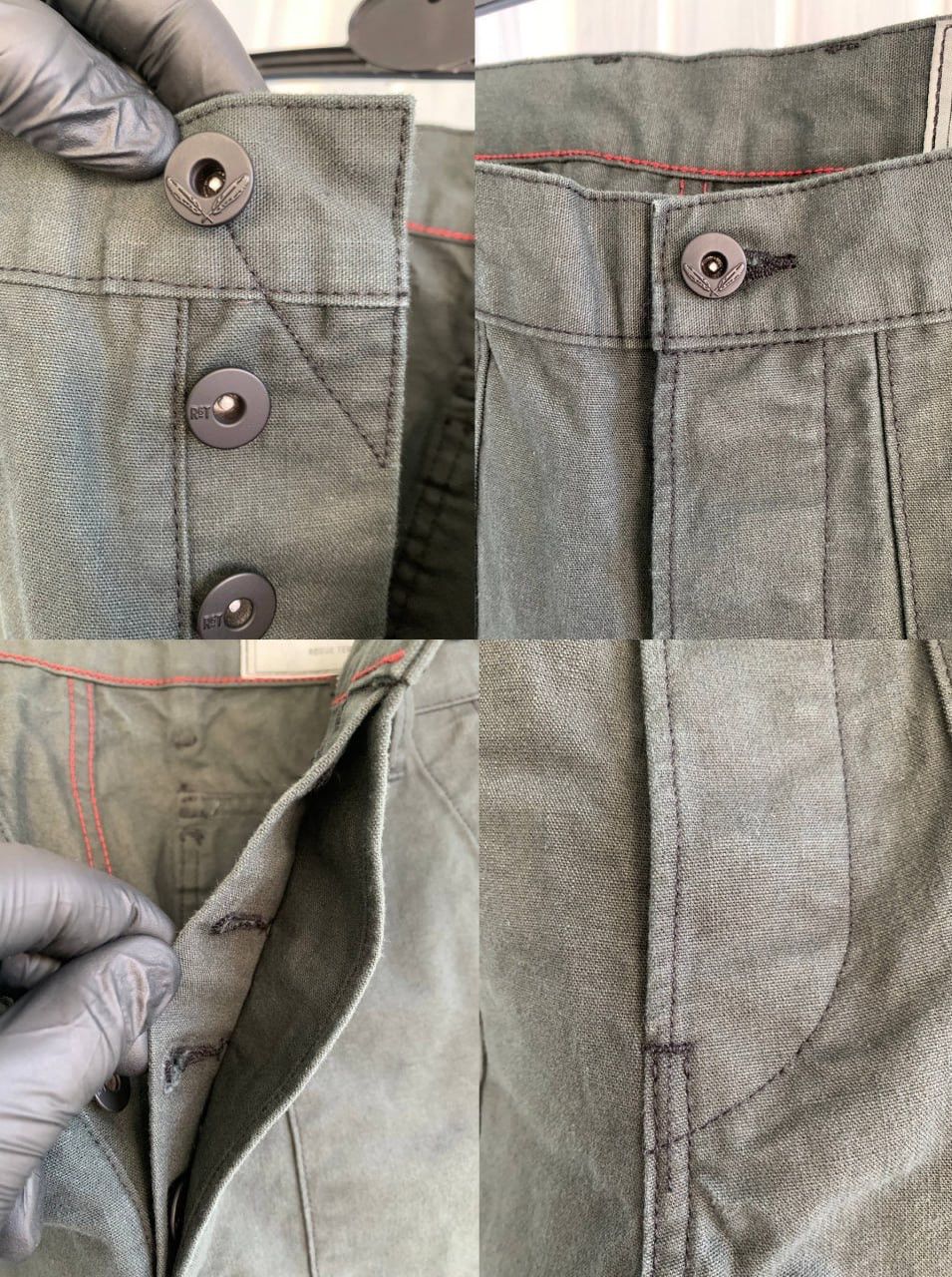 Rogue Territory Rogue Territory USA Green Cotton Tapered Selvedge Trousers Size US 33 - 21 Thumbnail