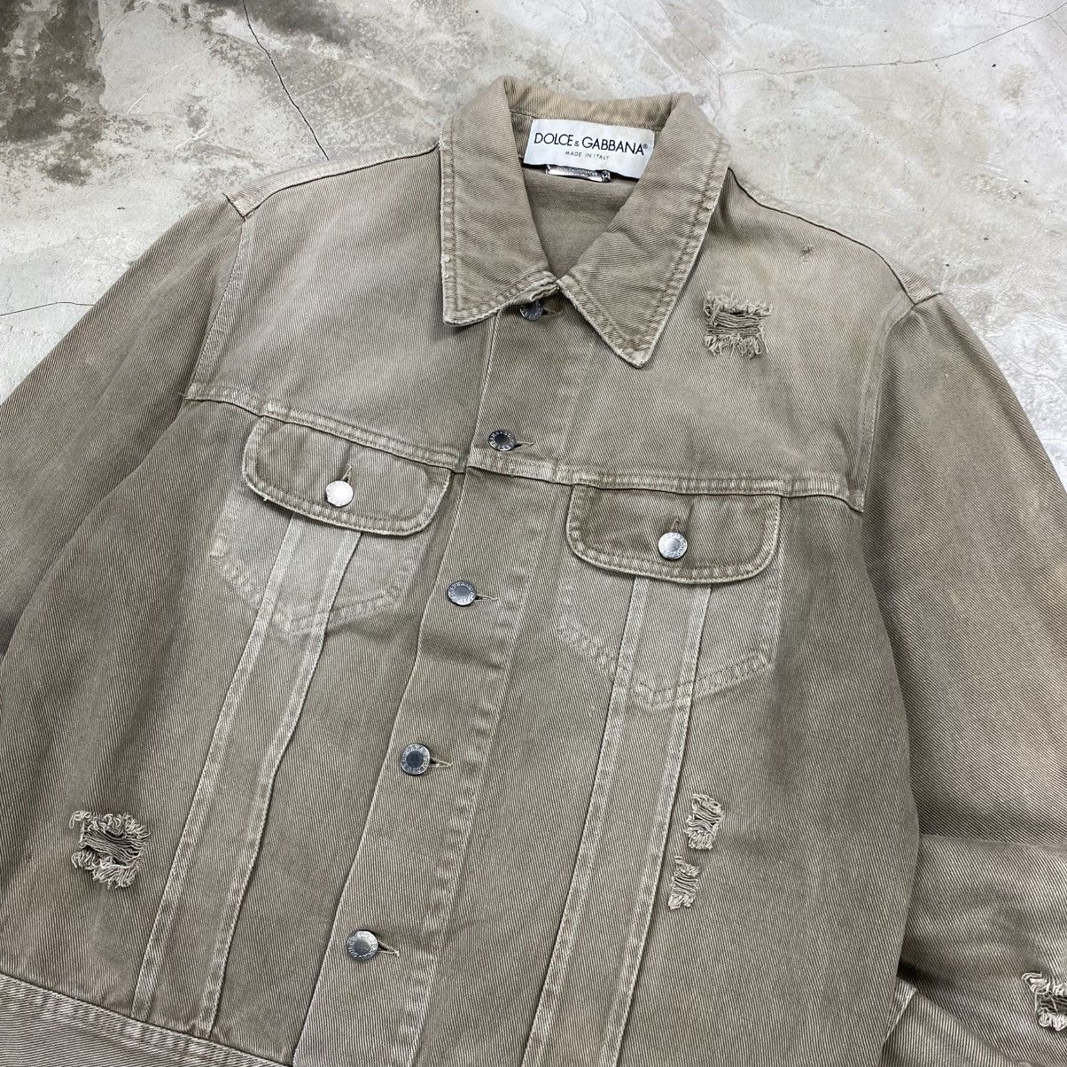 Dolce & Gabbana Distressed Denim Jacket Size US M / EU 48-50 / 2 - 2 Thumbnail