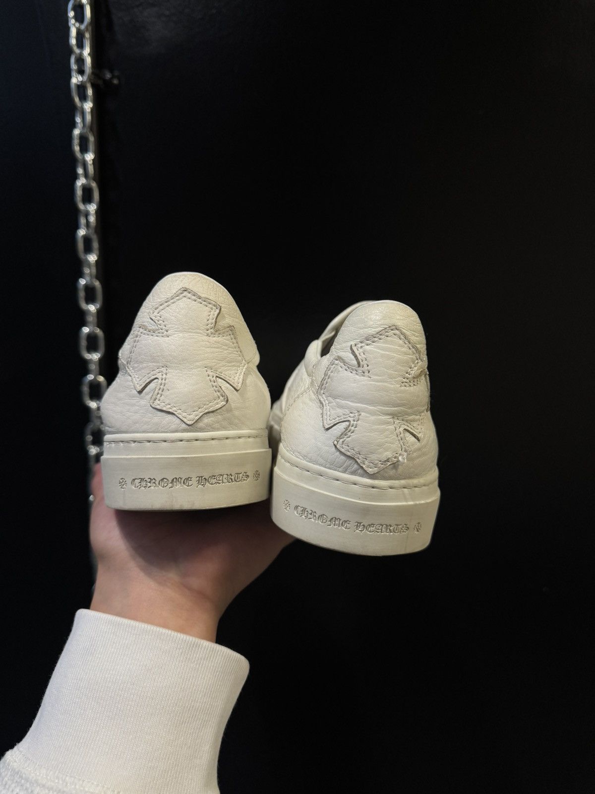 Chrome Hearts Chrome Hearts Leather Slip on shoes white Size US 7 / EU 40 - 4 Thumbnail