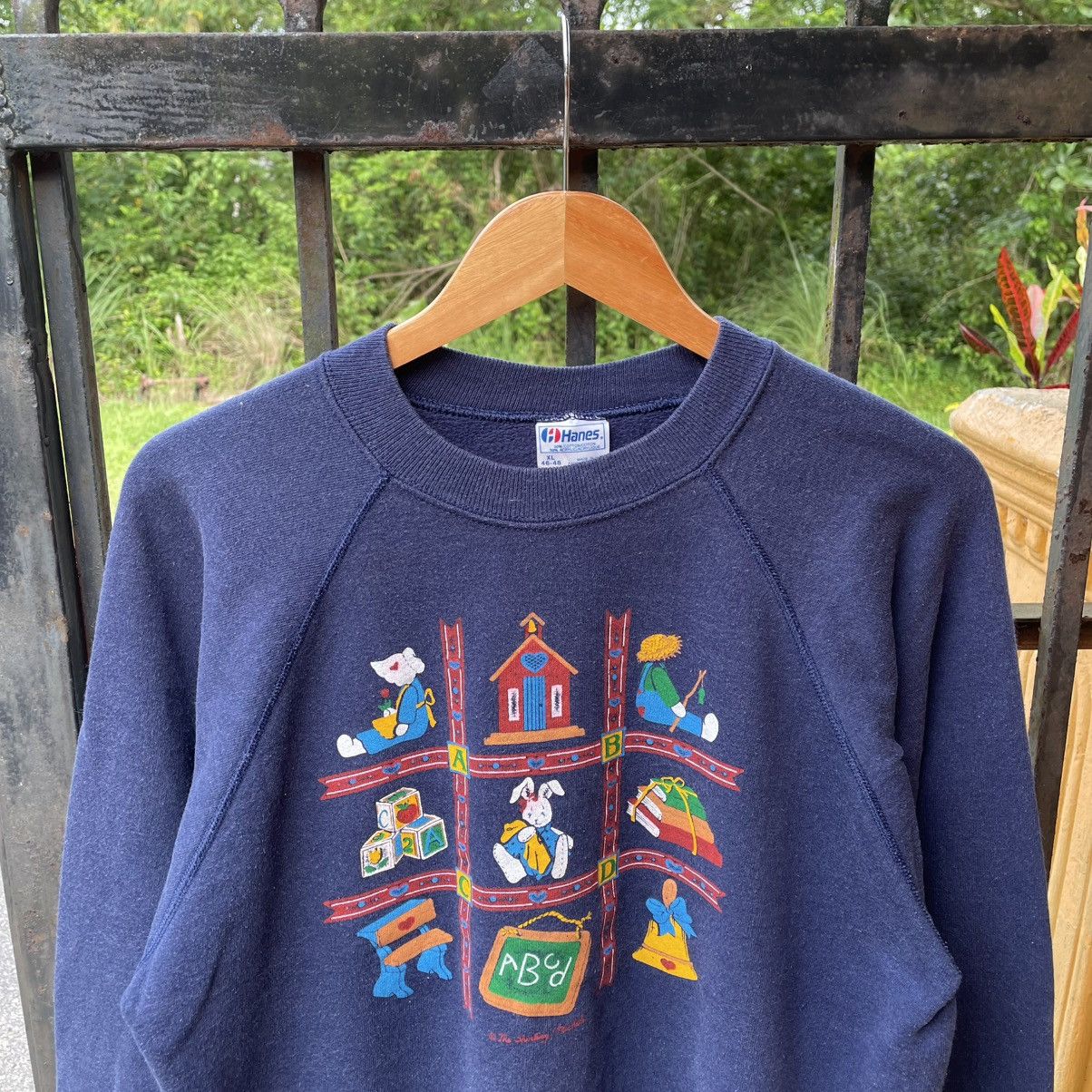 Hanes × Vintage 🔥Vintage 80s Hanes Pop Art Teddy Bear Gift Sweatshirts Size US M / EU 48-50 / 2 - 3 Thumbnail