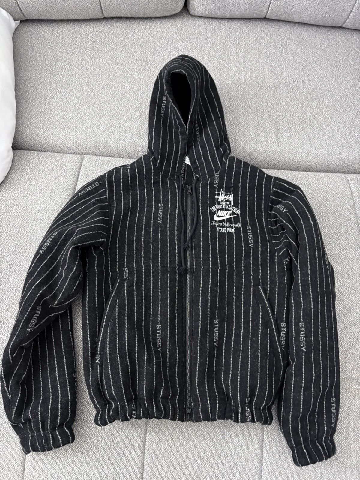 Nike × Stussy Nike x Stussy Striped Wool Jacket | Grailed