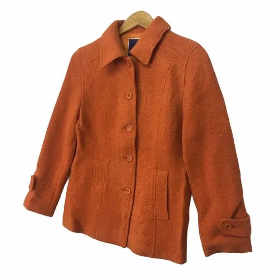 Japanese Brand Vtg ELLE PARIS FASHION Orange Jacket Sport Coat Cardigan Size S / US 4 / IT 40 - 5 Thumbnail