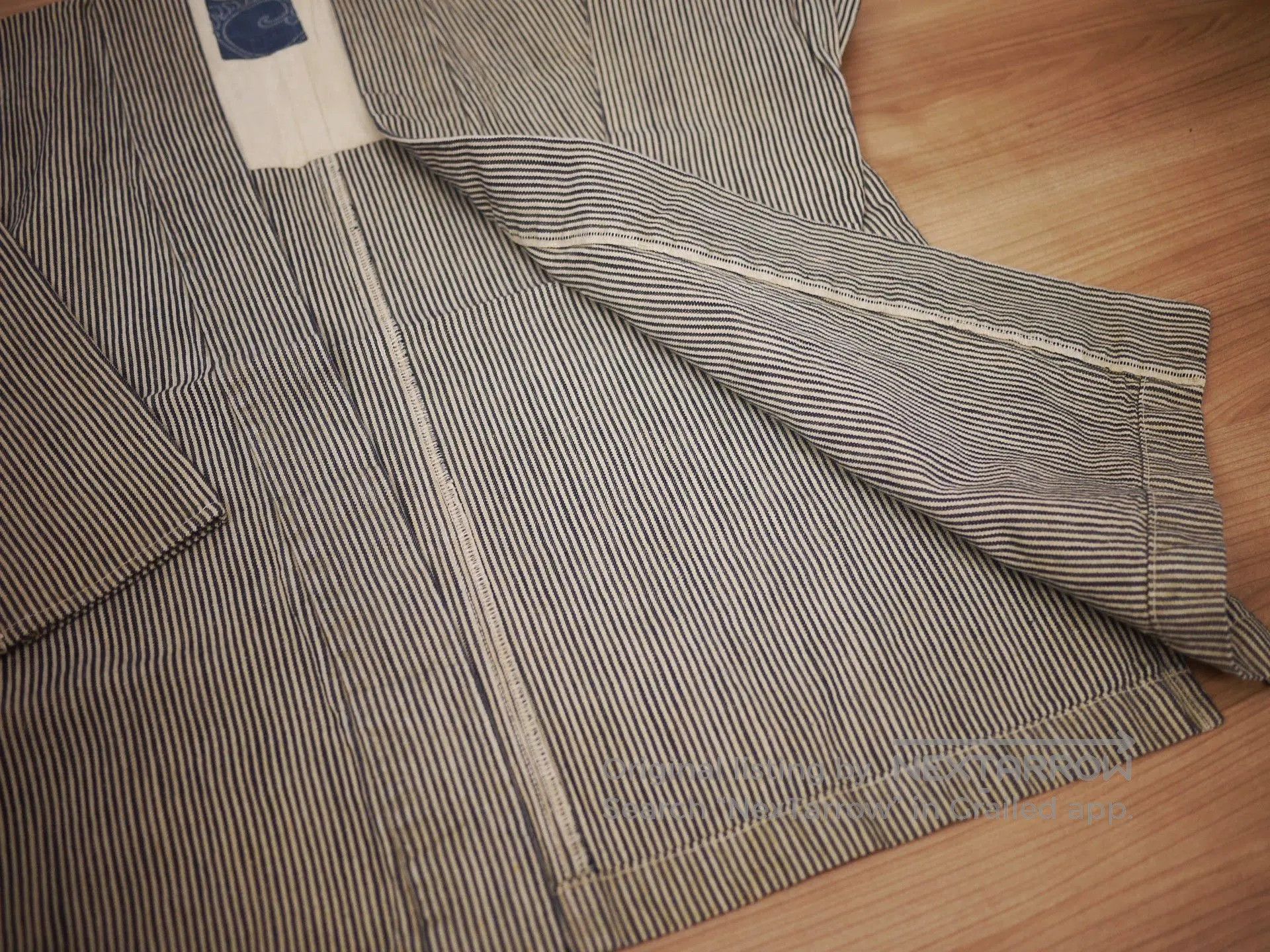 Visvim Blue Striped Long Sleeve Button-Up Shirt. Size US M / EU 48-50 / 2 - 4 Thumbnail