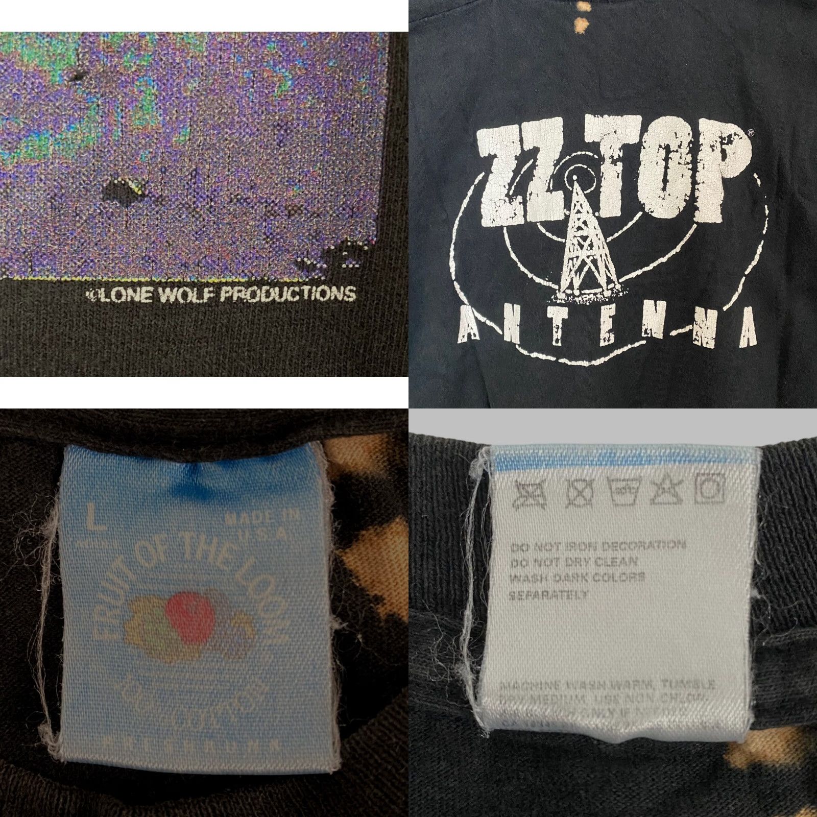 Vintage VINTAGE ZZ Top Antenna World Tour Black Graphic T Shirt Mens Large L United States 1994 Tour Graphic Print Shirt Size US L / EU 52-54 / 3 - 8 Thumbnail