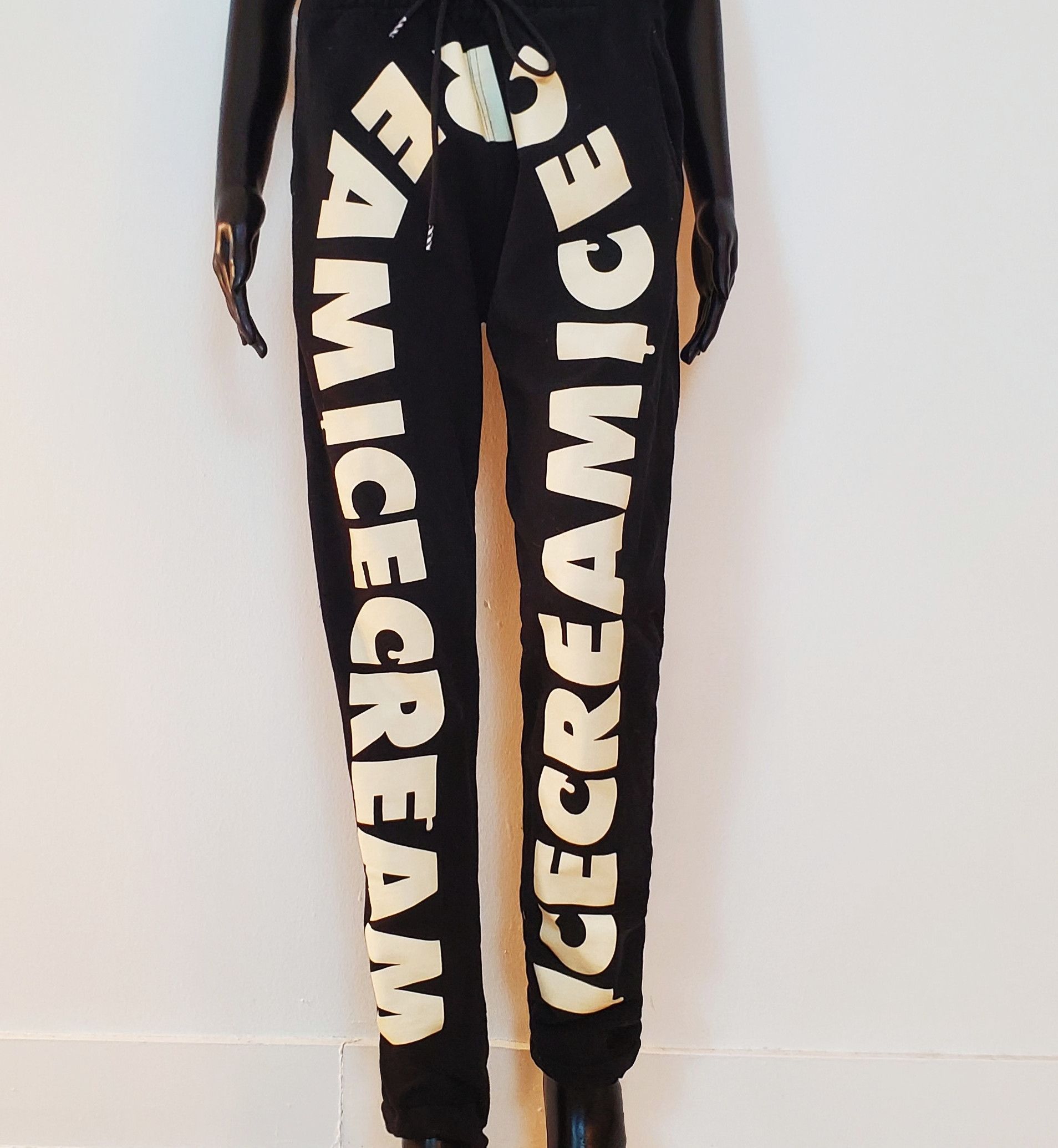Icecream Icecream Print BBC Sweats Pants Joggers Black White Size US 27 - 1 Thumbnail