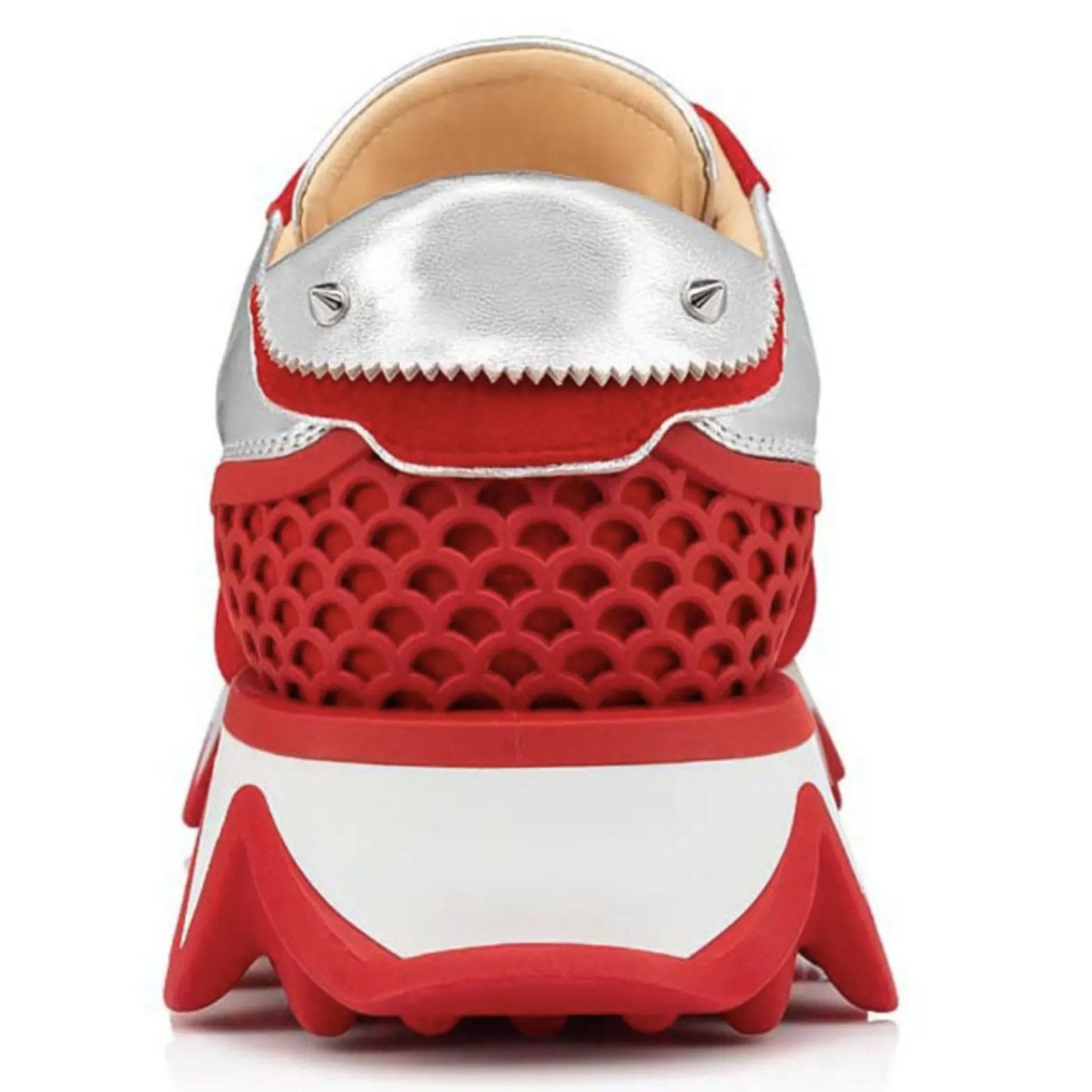 Christian Louboutin Christian Louboutin Mens Loubishark Flat Red Silver Platform Size US 11 / EU 44 - 10 Thumbnail
