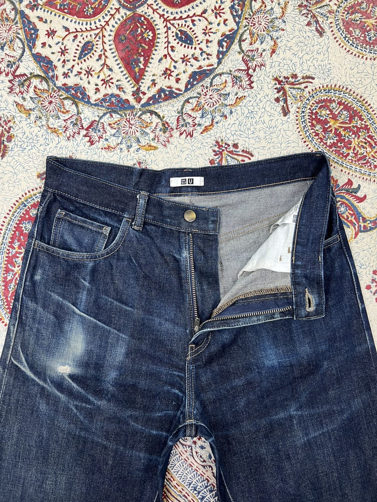 Uniqlo Uniqlo Dirty Distressed Selvedge Denim Size US 31 - 6 Thumbnail