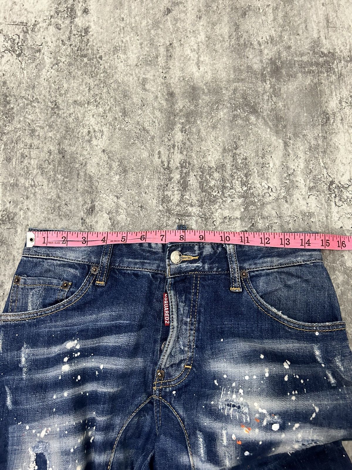Designer × Dsquared2 Ds Quared 2 Paint Acid Wash Distressed Jeans Size US 29 - 19 Thumbnail