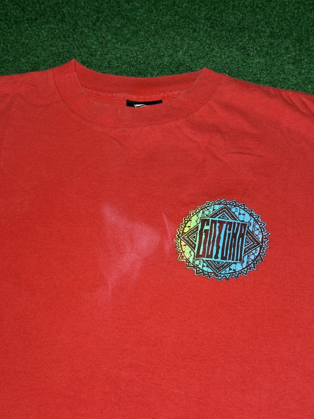 Gotcha × Vintage Vintage 90s GOTCHA Beach Surfer Retro Red Graphic T Shirt Size US L / EU 52-54 / 3 - 5 Thumbnail