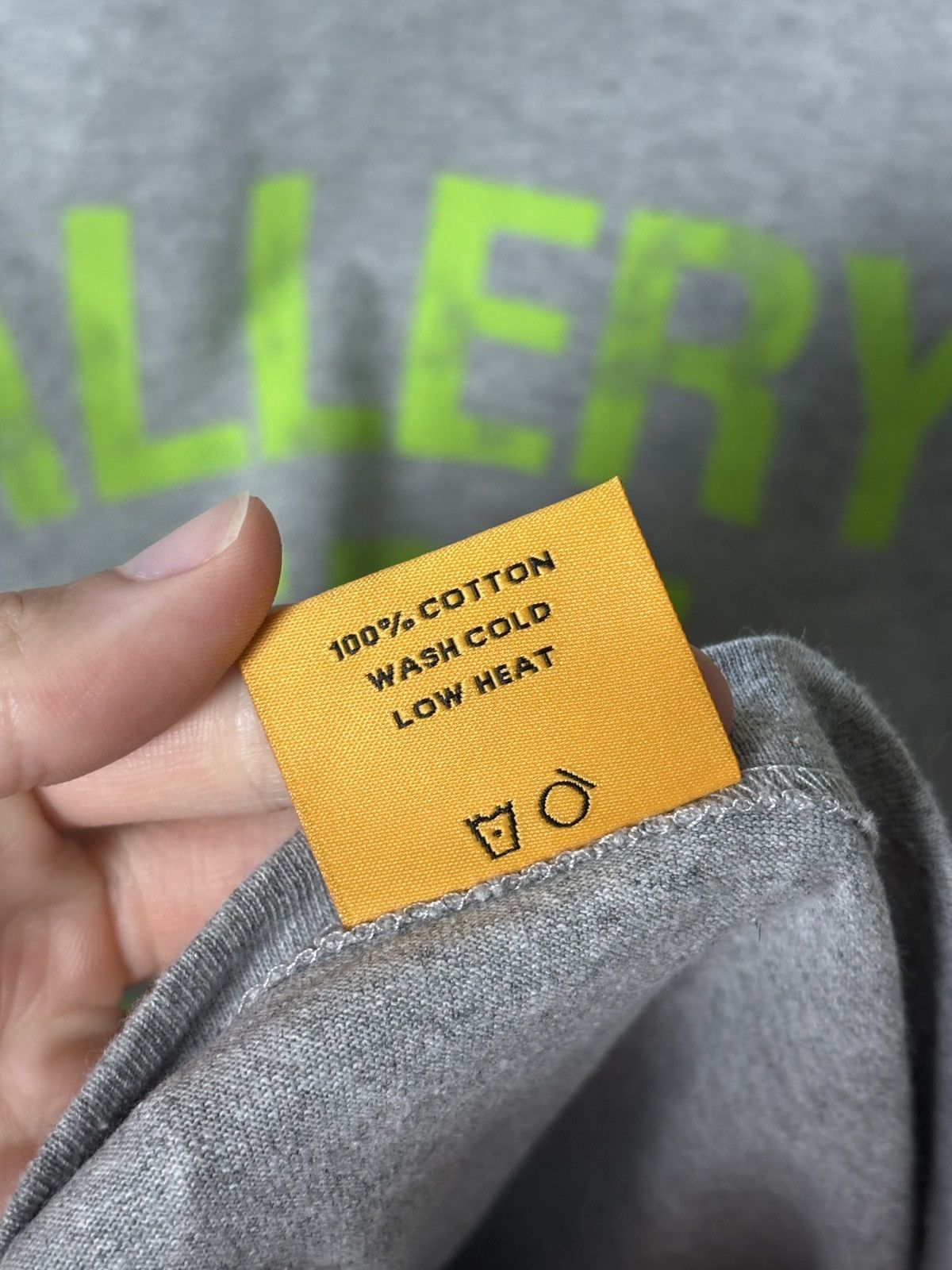 Gallery Dept. GRAY + NEON GREEN - LONG SLEEVE LOGO TEE Size US S / EU 44-46 / 1 - 8 Thumbnail